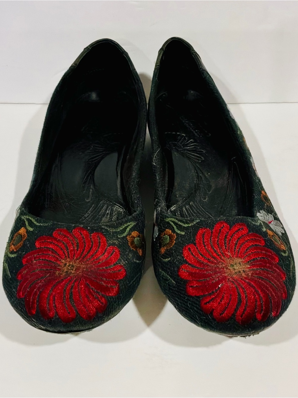 BORN…Leather &  Embroidered  Flats